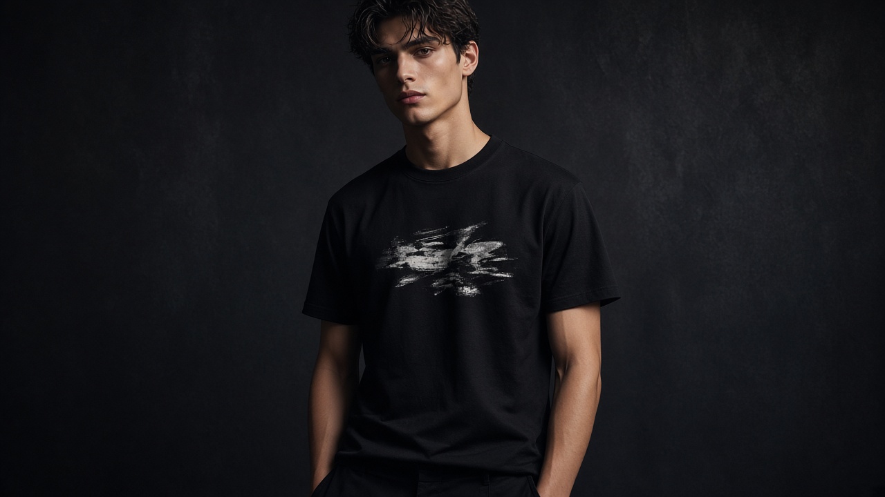 Model wearing a custom YourShirt print